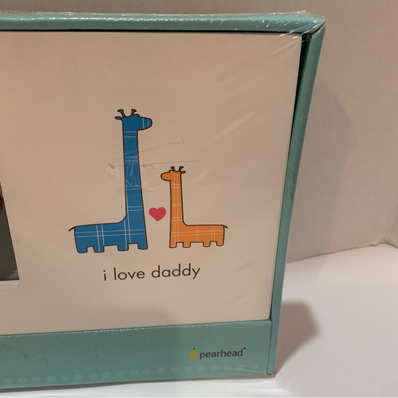 I LOVE DADDY picture frame new in box wrapped with two giraffes decor new baby - Picture 7 of 9